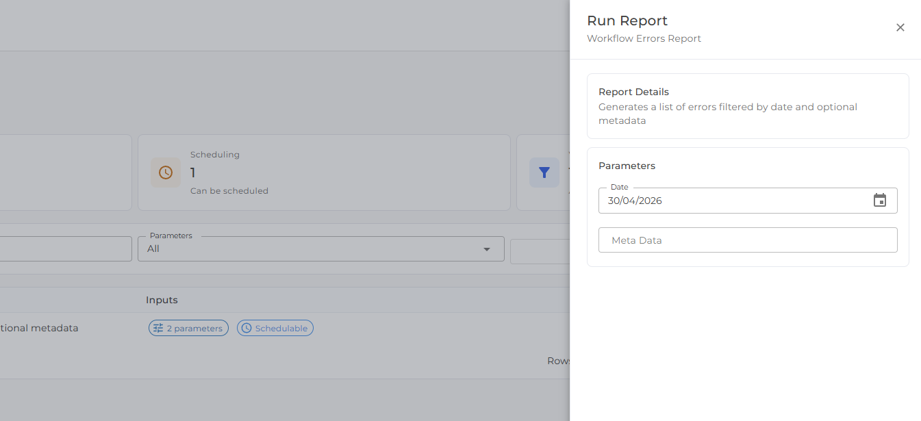 Report results dialog